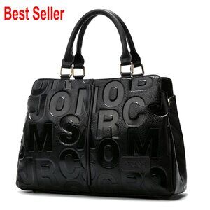 Genuine Leather Cowhide Handbag Large Capacity Crossbody Shoulder Bag
